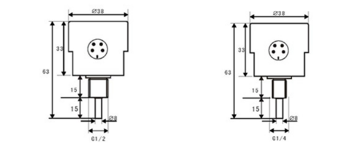 不銹鋼小型兩燈熱導(dǎo)式流量開關(guān)NK-55